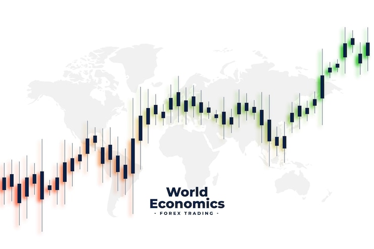 Vector gratuito fondo de gráfico comercial de economía global para investigación y monitoreo