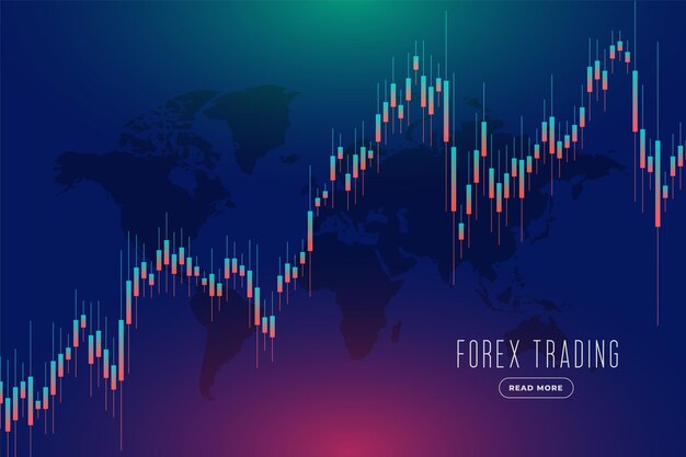 Fondo gráfico de finanzas del mercado analizar los datos para obtener ganancias y crecimiento