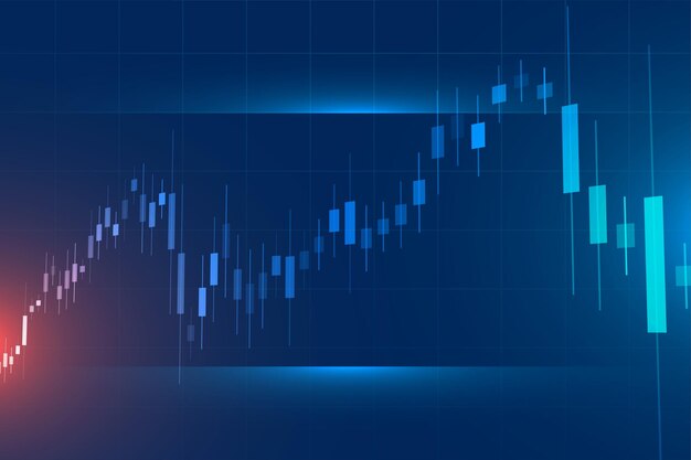 Fondo de gráfico de mercado de finanzas obtener ganancias digitales