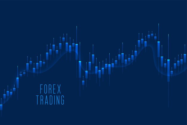 fondo del gráfico de mercado para la inversión digital o el intercambio de divisas