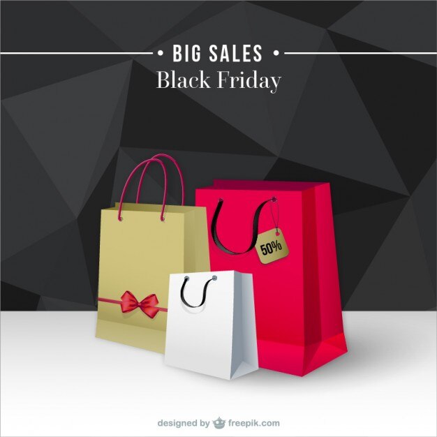 Vector gratuito fondo de grandes ventas de black friday