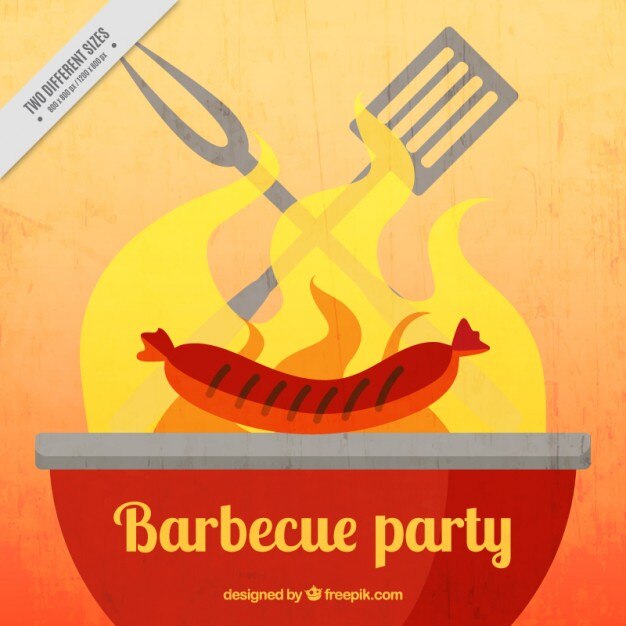 Fondo de grill de barbacoa
