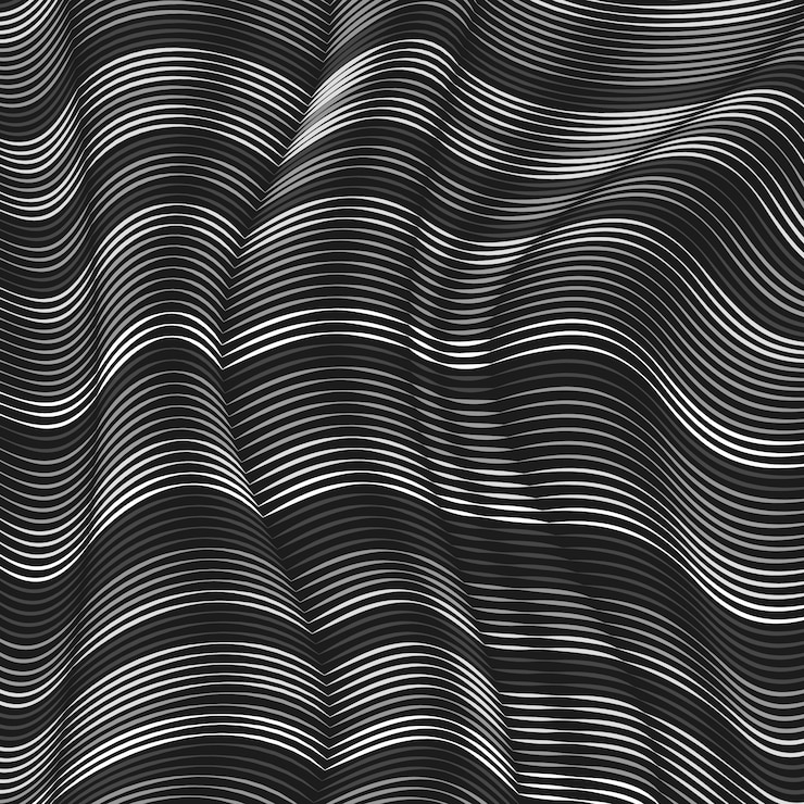 Vector gratuito fondo gris líneas onduladas