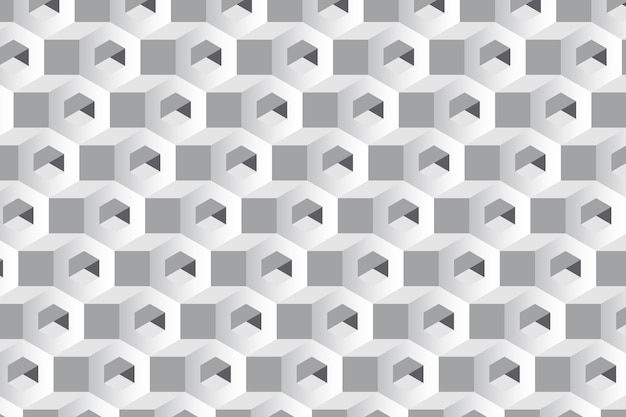 Fondo gris patrón hexagonal 3D
