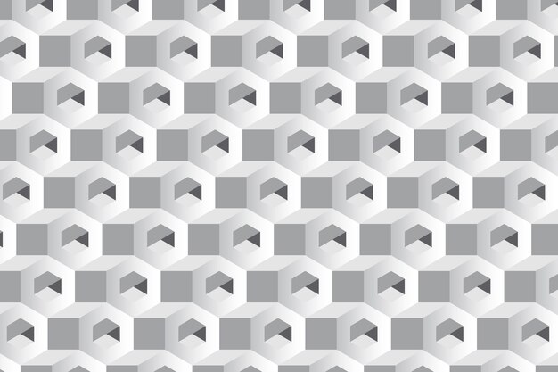 Fondo gris patrón hexagonal 3D