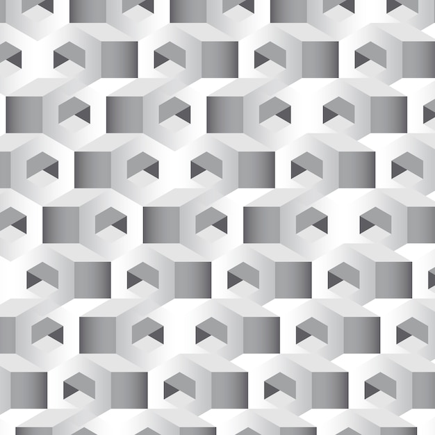 Fondo gris patrón hexagonal 3D