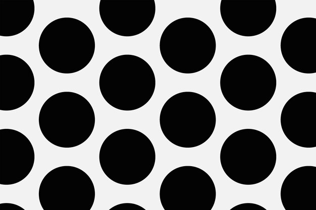 Fondo gris, patrón de lunares en vector de diseño simple negro