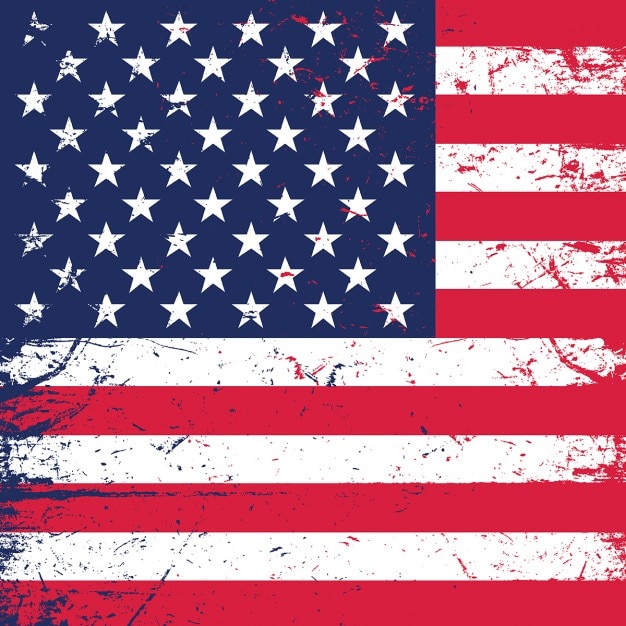 Fondo grunge de la bandera americana ideal para el día de la independencia