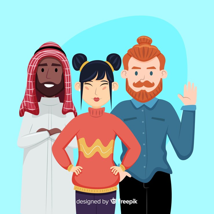 Vector gratuito fondo de grupo de personas multiracia