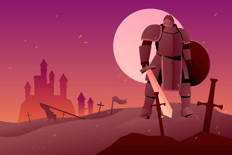 Vector gratuito el fondo del guerrero gradiente