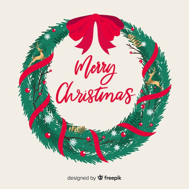 Fondo de guirnalda de Navidad