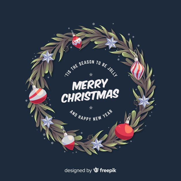 Fondo de guirnalda de Navidad