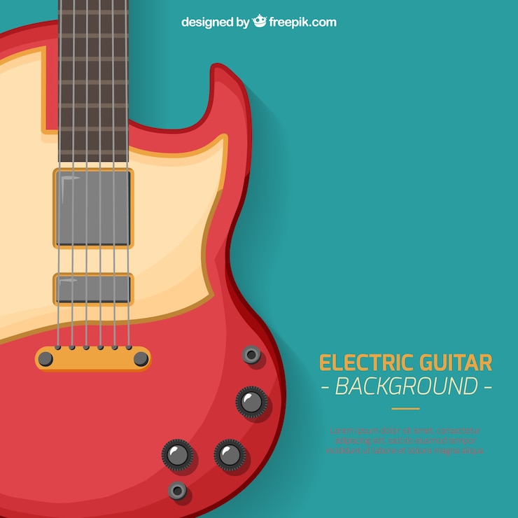 Vector gratuito fondo de guitarra eléctrica