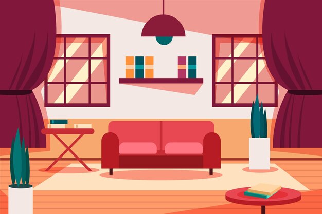 Fondo de la habitación vacío para videoconferencia