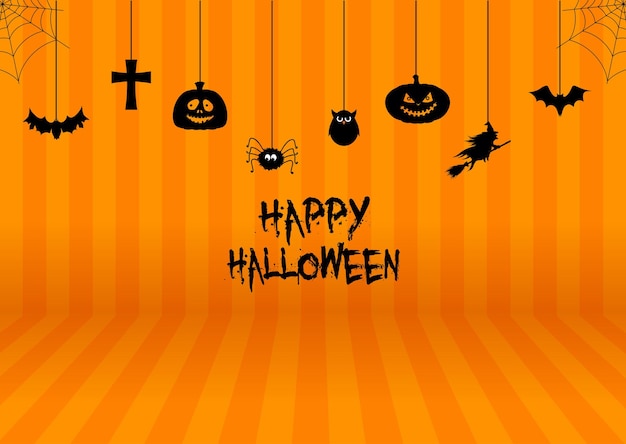 Vector gratuito fondo de halloween con adornos colgantes