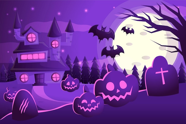 Vector gratuito fondo de halloween dibujado a mano