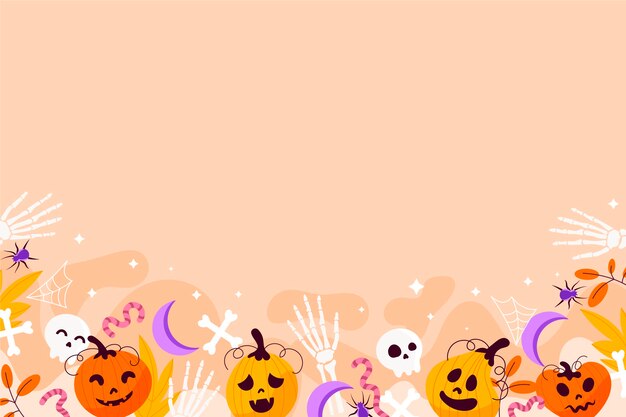 Fondo de halloween dibujado a mano