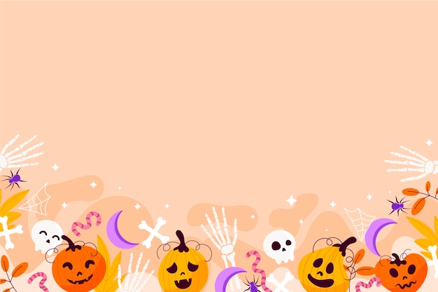 Fondo de halloween dibujado a mano