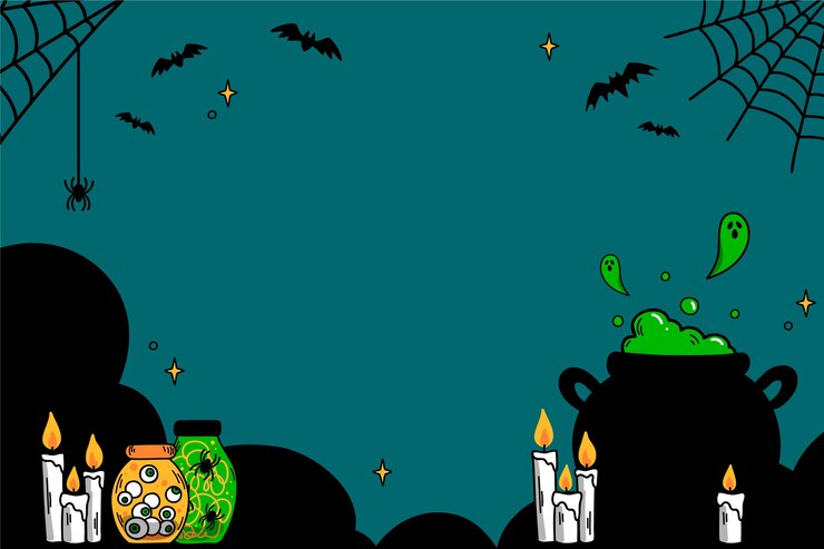 Vector gratuito fondo de halloween dibujado a mano