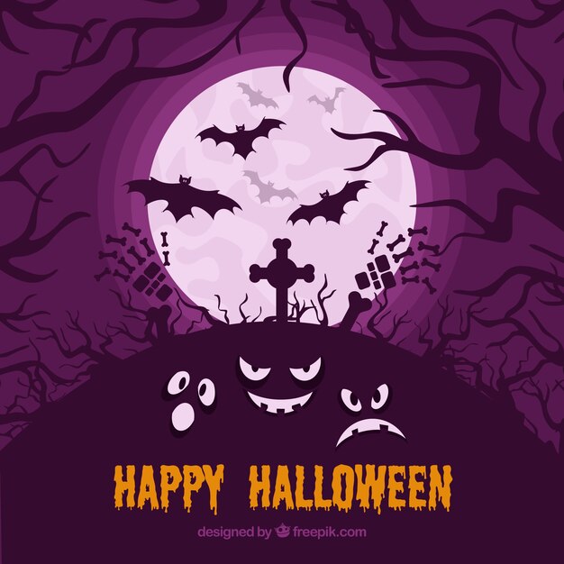 Fondo de halloween con estilo terrorífico