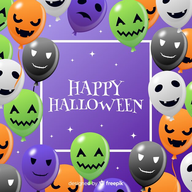 Fondo de halloween con globos