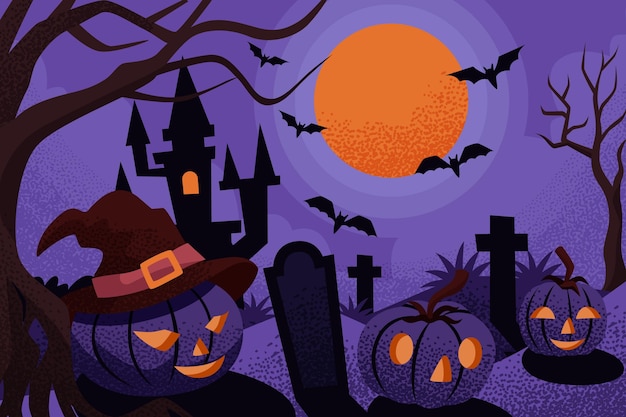 Vector gratuito fondo de halloween grunge