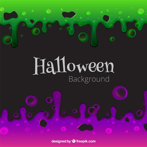 Vector gratuito fondo de halloween con líquido colorido