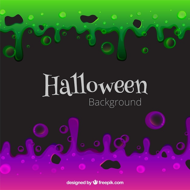 Fondo de halloween con líquido colorido
