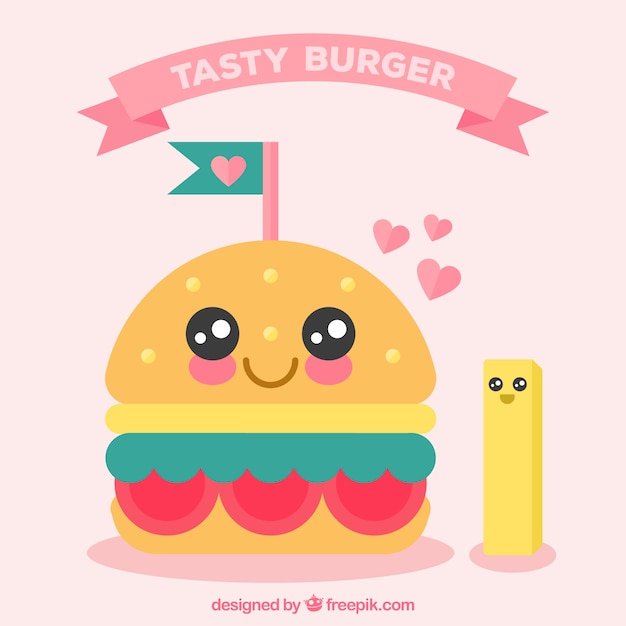 Vector gratuito fondo de hamburguesa sabrosa