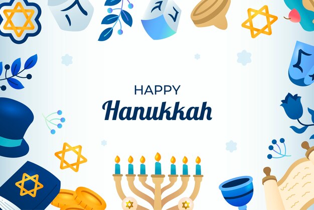 El fondo de Hanukkah en gradiente