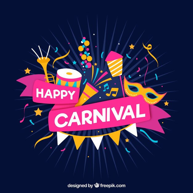 Fondo hecho a mano de carnaval