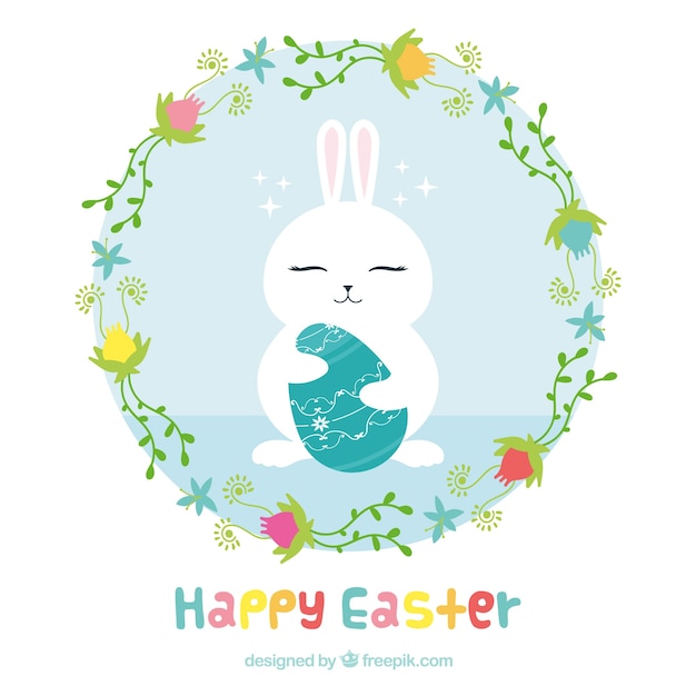 Fondo hecho a mano de feliz pascua