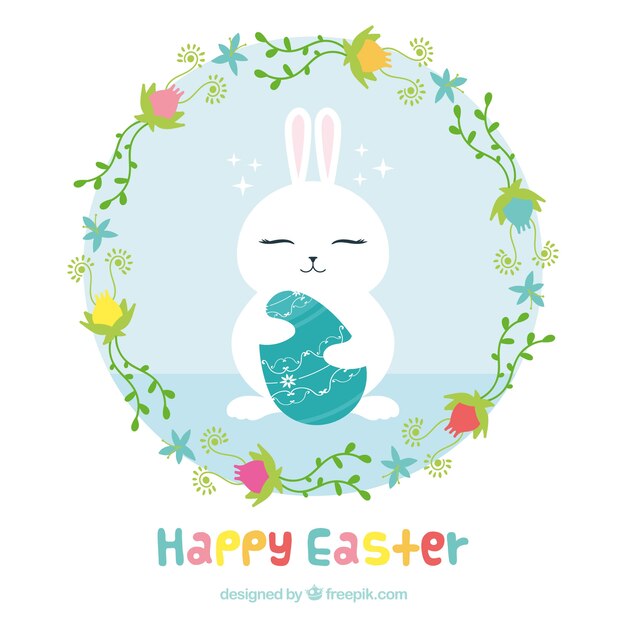 Fondo hecho a mano de feliz pascua