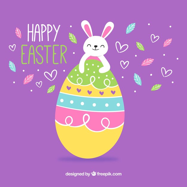 Fondo hecho a mano de feliz pascua