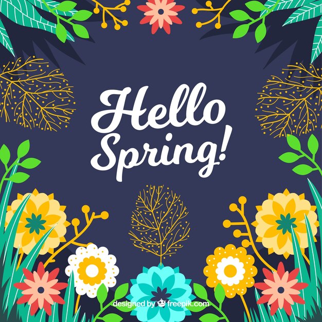 Fondo hecho a mano de primavera