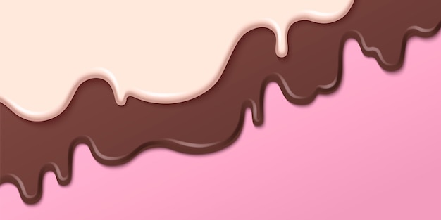 El fondo de helado derretido goteando