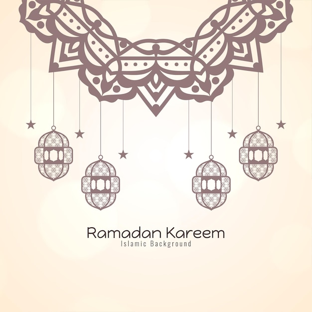 Vector gratuito fondo hermoso del festival tradicional islámico ramadan kareem