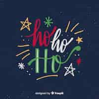 Vector gratuito fondo hermoso de lettering de navidad