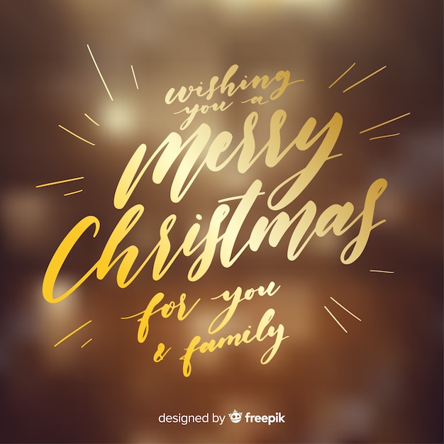 Vector gratuito fondo hermoso de lettering de navidad