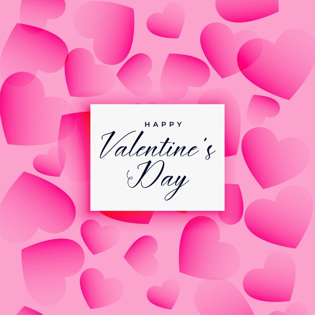 Fondo hermoso del modelo de los corazones del día de tarjetas del día de San Valentín