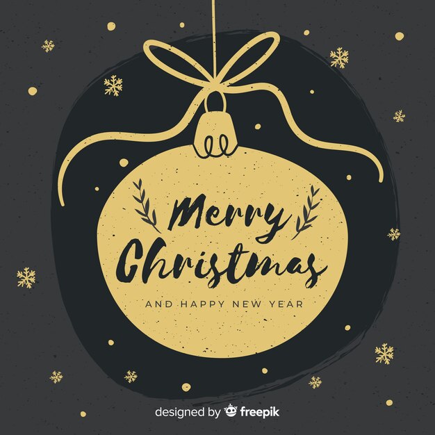 Fondo hermoso de navidad dibujado a mano