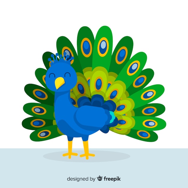 Vector gratuito fondo con hermoso pavo real