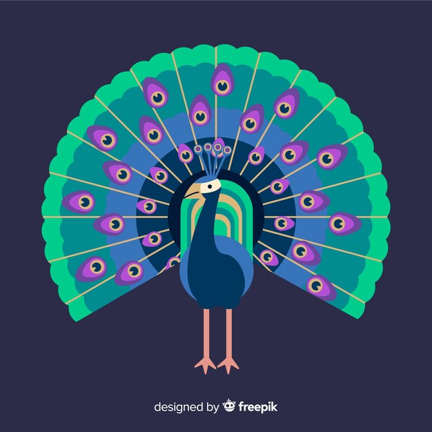 Fondo con hermoso pavo real
