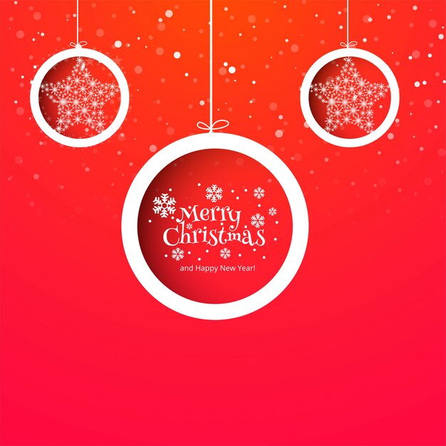 Fondo hermoso de la tarjeta de la celebración de la bola de la Feliz Navidad