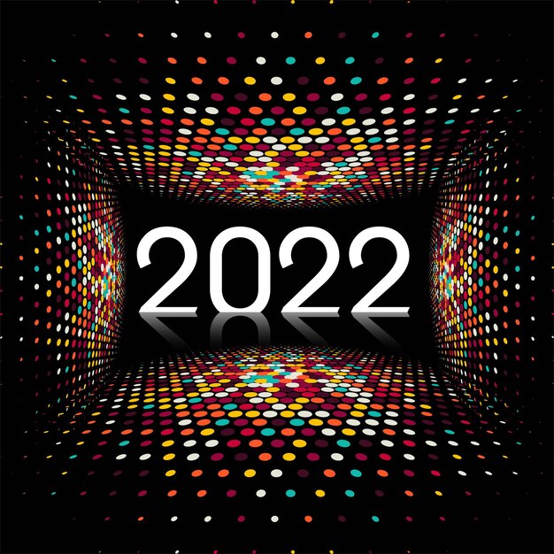 Fondo hermoso de la tarjeta del día de fiesta del año nuevo de la celebración 2022