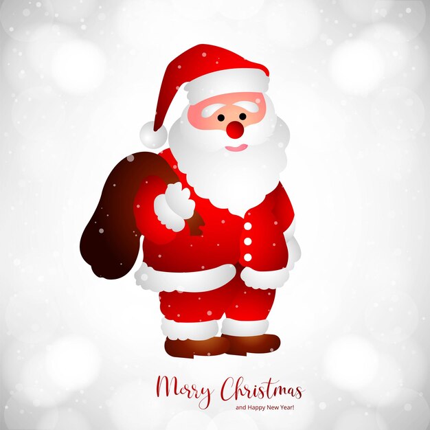 Fondo hermoso de la tarjeta del día de fiesta de santa claus de la Navidad