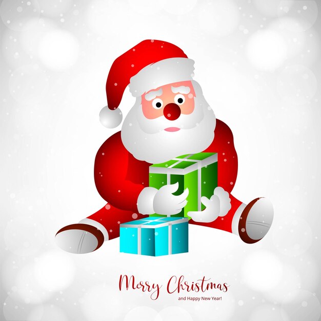 Fondo hermoso de la tarjeta del día de fiesta de santa claus de la Navidad