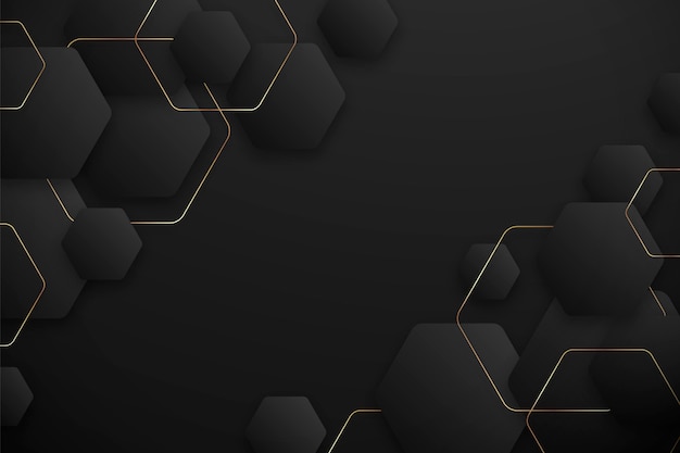 Fondo hexagonal degradado oscuro