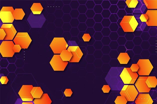 Fondo hexagonal degradado con puntos