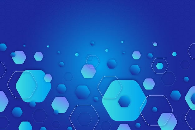 Vector gratuito fondo hexagonal degradado